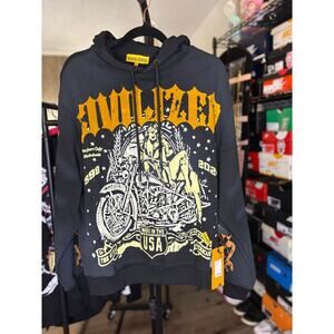 NWT SZ S - Civilized Motorcycle Hoodie